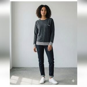Chic Charcoal Crewneck Sweater